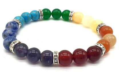 Bracciale 7 chakra con perline