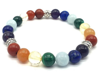 Bracciale 7 chakra con perline