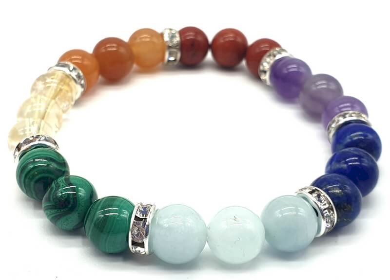 Bracciale 7 chakra con perline