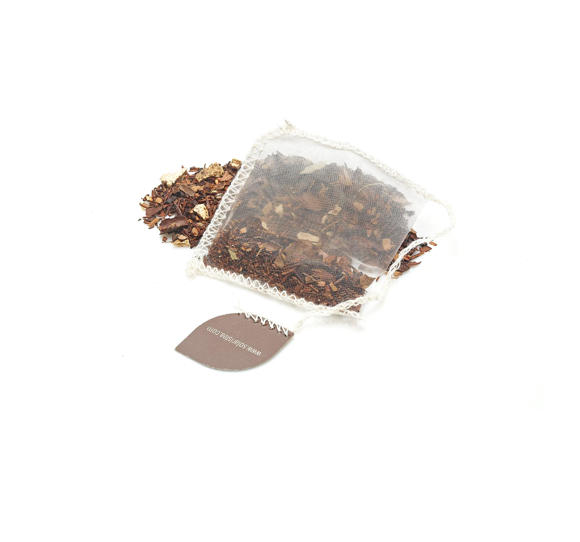 Bustine di tè cucite biodegradabili Rooibos Cacao Chai x40