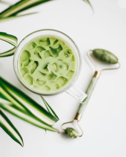 Rullo di massaggio con doppia giada verde